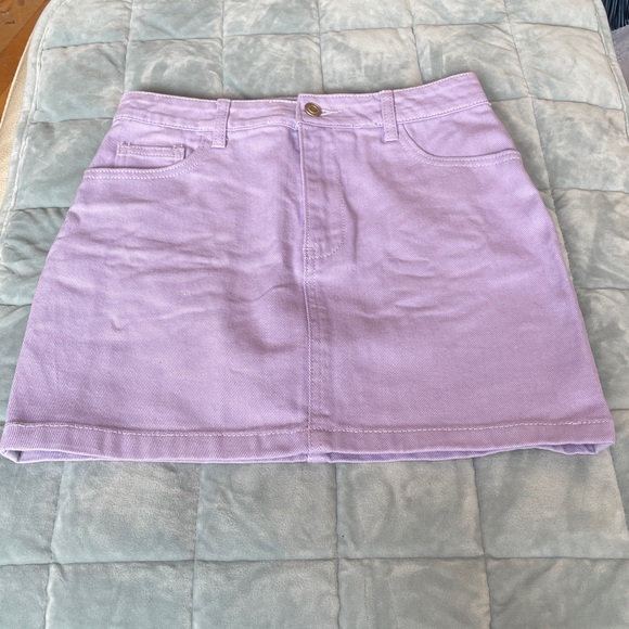 Forever 21 Lavender Denim Mini Skirt - Picture 2 of 9